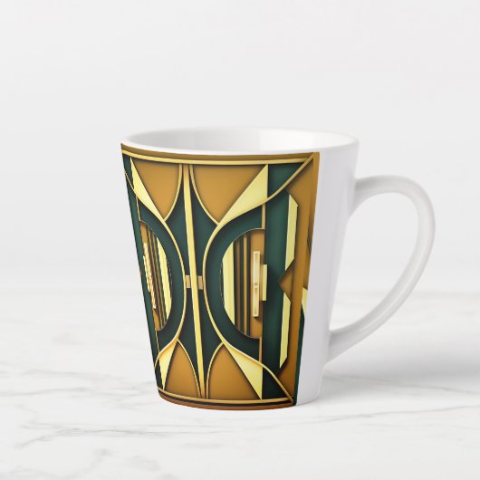 Art Deco Geometric 12oz Tasse (Rechts)