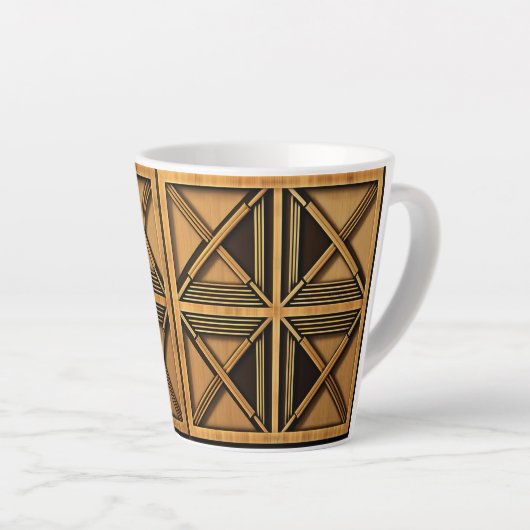 Art Deco Geometric 12oz Tasse (Rechte Ecke)