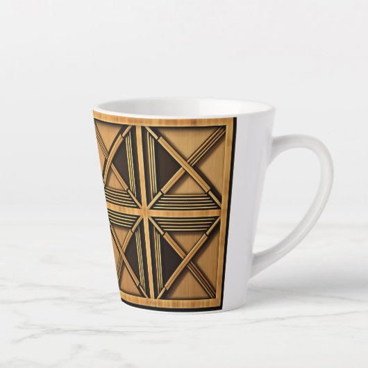 Art Deco Geometric 12oz Tasse (Rechts)