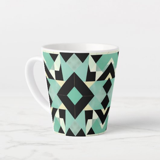 Art Deco Geometric 12oz Tasse (Linke Ecke)