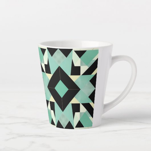 Art Deco Geometric 12oz Tasse (Rechts)