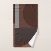 Art Deco Geometric Art - Brauntöne und Grau Badhandtuch Set (Handtuch)