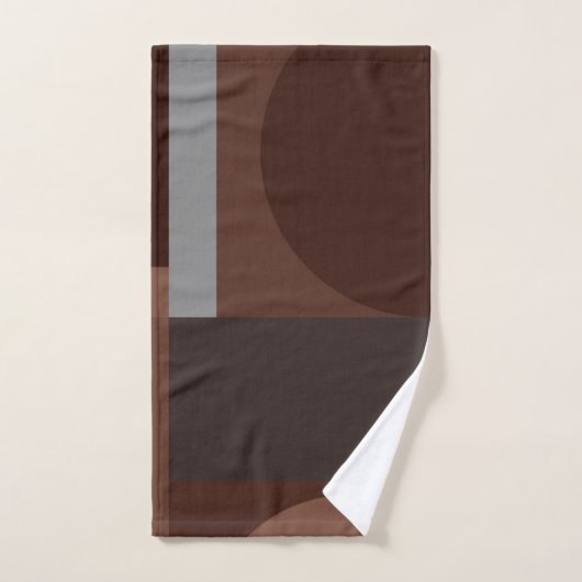 Art Deco Geometric Art - Brauntöne und Grau Badhandtuch Set (Handtuch)