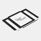 Art Deco Geometric Black and White Gästebuch (Ecke)