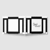 Art Deco Geometric Black and White Gästebuch (Voll)
