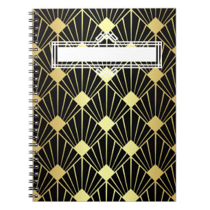 Art Deco Geometric Blank Planner/Kalender Notizblock