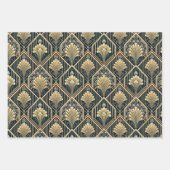 Art Deco Geometric Blüh Geschenkpapier Set (Vorderseite 3)