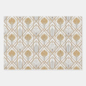 Art Deco Geometric Blüh Geschenkpapier Set (Vorderseite 2)