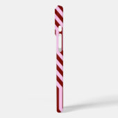 Art Deco Geometric - bordeauxrot und rosa Case-Mate iPhone Hülle (Rückseite / Links)