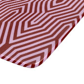 Art Deco Geometric - bordeauxrot und rosa Schneidebrett (Ecke)