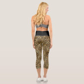 Art Deco Geometric Capri Leggings (Rückseite)