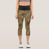 Art Deco Geometric Capri Leggings (Vorderseite)