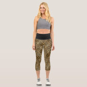 Art Deco Geometric Capri Leggings (Vorderseite)