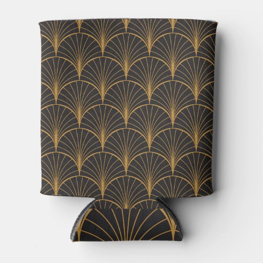 Art Deco Geometric Circles-Muster Dosenkühler (Vorderseite)
