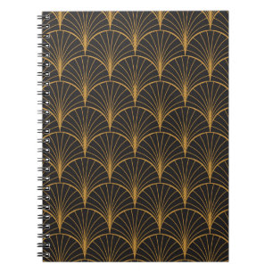 Art Deco Geometric Circles-Muster Notizblock
