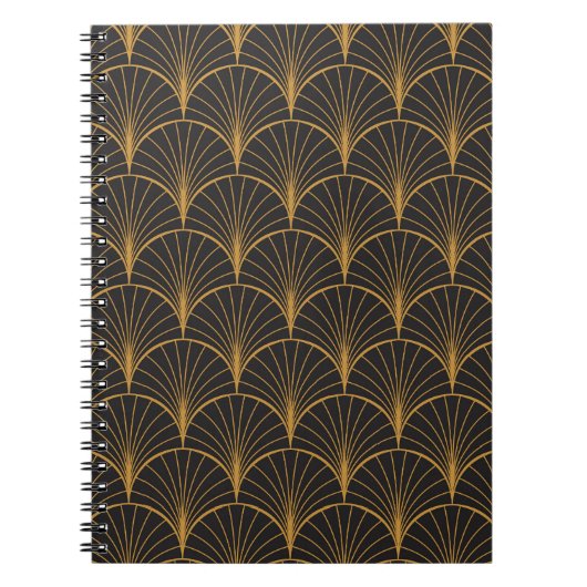 Art Deco Geometric Circles-Muster Notizblock (Vorderseite)