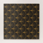 Art Deco Geometric Circles-Muster Puzzle (Horizontal)