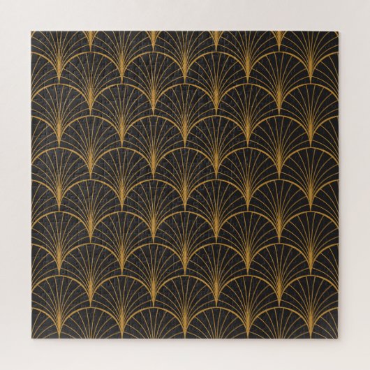 Art Deco Geometric Circles-Muster Puzzle (Vertikal)