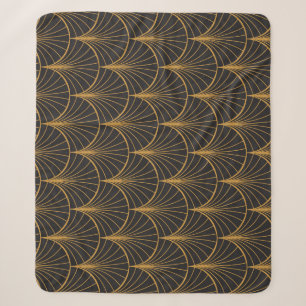 Art Deco Geometric Circles-Muster Sherpadecke