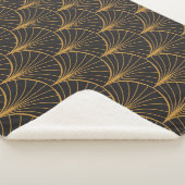 Art Deco Geometric Circles-Muster Sherpadecke (3/4)