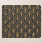 Art Deco Geometric Circles-Muster Sherpadecke (Vorderseite (Horizontal))