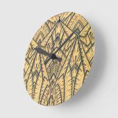 Art Deco Geometric Clock Runde Wanduhr (Winkel)