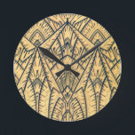 Art Deco Geometric Clock Runde Wanduhr<br><div class="desc">Perfekt für die Kunst Deko Zuhause.</div>