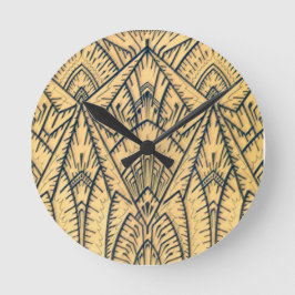 Art Deco Geometric Clock Runde Wanduhr