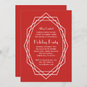 Art Deco Geometric Corporate Holiday Party Einladung (Vorne/Hinten)