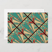 Art Deco Geometric Design Postkarte (Vorne/Hinten)