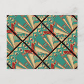 Art Deco Geometric Design Postkarte (Vorderseite)