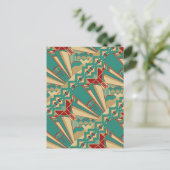 Art Deco Geometric Design Postkarte (Stehend Vorderseite)