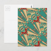 Art Deco Geometric Design Postkarte (Vorne/Hinten)