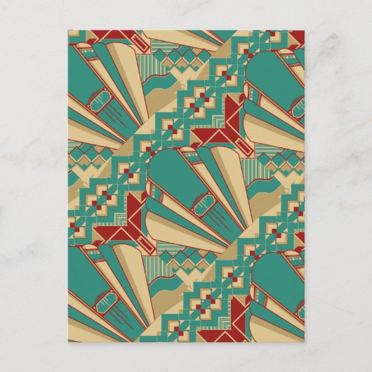 Art Deco Geometric Design Postkarte (Vorderseite)