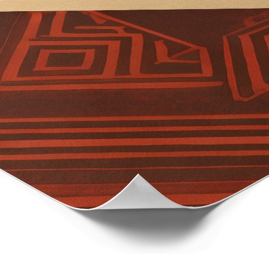 Art Deco Geometric Diamond Frame Welcome Sign Poster (Ecke)