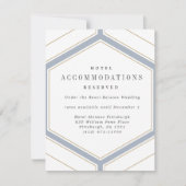 Art Deco Geometric Diamond Wedding Details Card Einladung (Vorderseite)