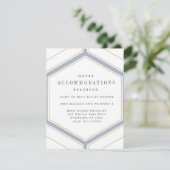 Art Deco Geometric Diamond Wedding Details Card Einladung (Stehend Vorderseite)