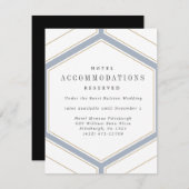 Art Deco Geometric Diamond Wedding Details Card Einladung (Vorne/Hinten)