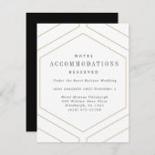 Art Deco Geometric Diamond Wedding Details Card Einladung (Vorne/Hinten)