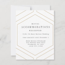 Art Deco Geometric Diamond Wedding Details Card