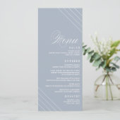 Art Deco Geometric Diamond Wedding Menu Card Menükarte (Stehend Vorderseite)