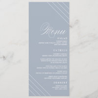 Art Deco Geometric Diamond Wedding Menu Card