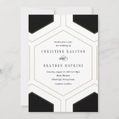 Art Deco Geometric Diamond Weditation Einladung (Vorderseite)