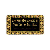 Art Deco Geometric Diamonds Pattern der 1920er Jah Adressaufkleber (Vorne)