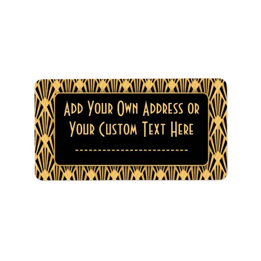 Art Deco Geometric Diamonds Pattern der 1920er Jah Adressaufkleber (Vorne)