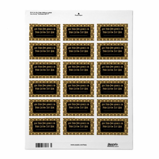 Art Deco Geometric Diamonds Pattern der 1920er Jah Adressaufkleber (Vorne)