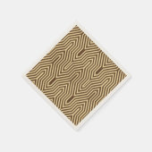 Art Deco Geometric - dunkelbraun und braun Serviette (Ecke)
