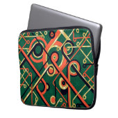 Art Deco Geometric Elegante Laptopschutzhülle (Vorderseite Links)
