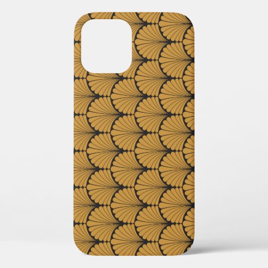 Art Deco Geometric Floral Textur Case-Mate iPhone Hülle (Rückseite)