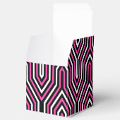Art Deco Geometric - Fuchsia rosa, schwarz und wei Geschenkschachtel (Geöffnet)